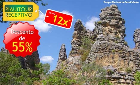 Maior desconto e melhor oferta em compra coletiva em Teresina: 55% de desconto. Aventura em Sete Cidades! Inscrições Rupestres+Formações Rochosas+ Guia de Turismo +Traslado ao Parque Nacional de R$ 220,00 por R$ 99,00 pela Piauitour.