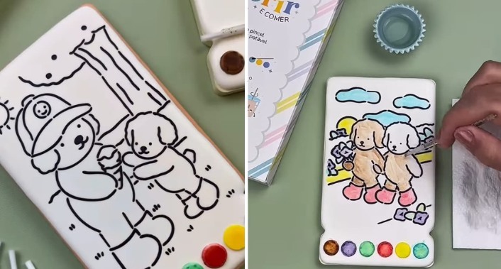 Delícias da Manu, 2 Kits de Biscoitos Bobbie Goods + pincel e tinta comestível na Delícias da Manu Delícias da Manu, 2 Kits de Biscoitos Bobbie Goods + pincel e tinta comestível na Delícias da Manu